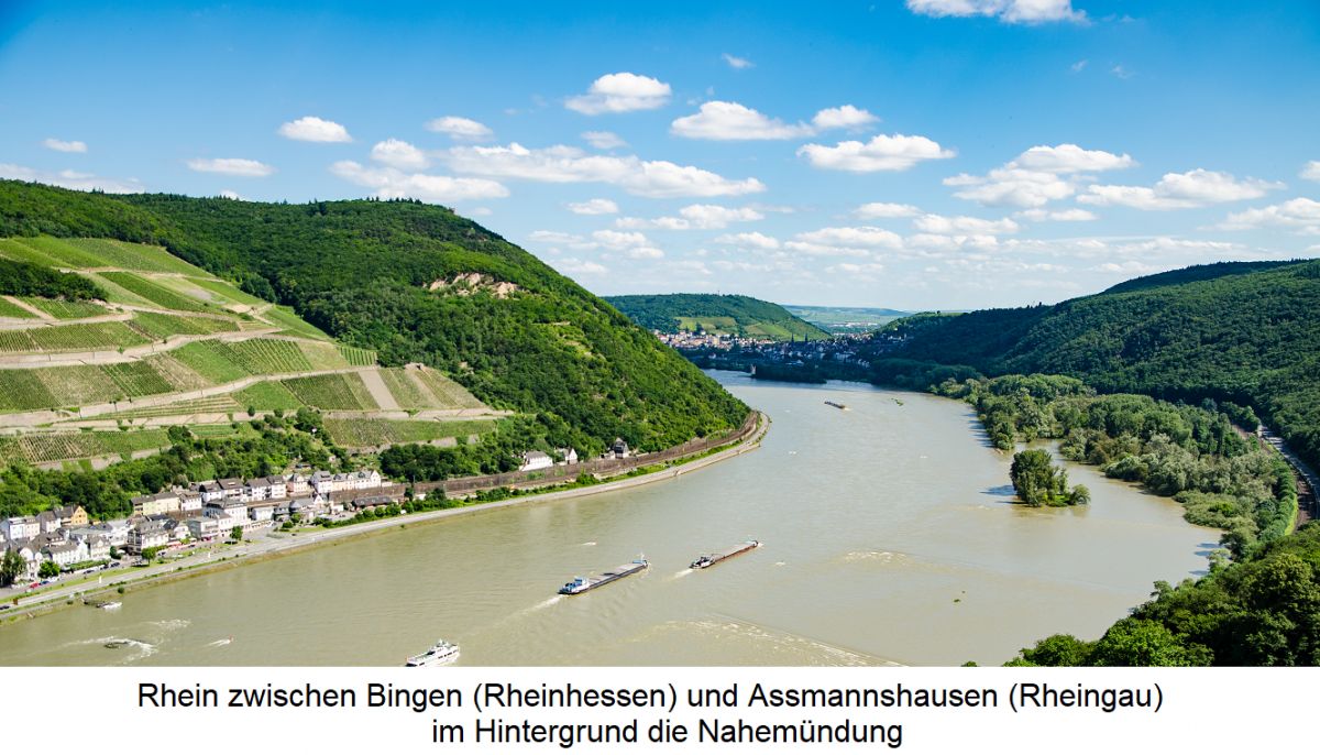 Rhein zwischen Bingen (Rheinhessen) und Assmannshausen (Rheingau)