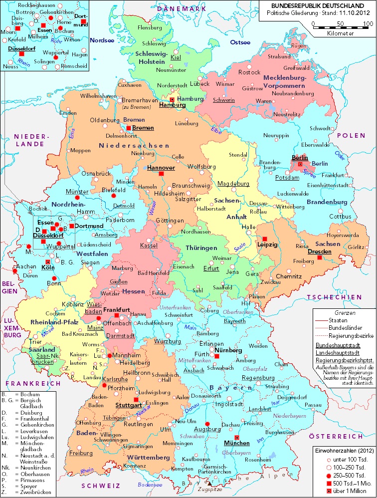 Deutschland politische Karte