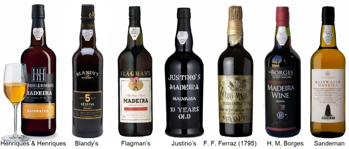 Madeira - 7 Marken (Flaschen)