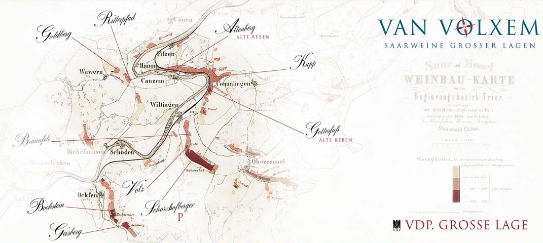 Preußische Lagenklassifikation - Lagen des Weinguts Van Volxem